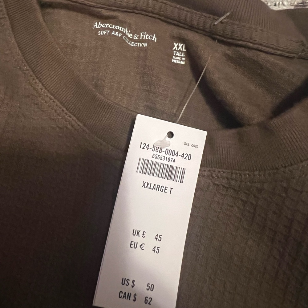 Abercrombie & Fitch waffle knit long sleeve XXLT - Picture 2 of 2
